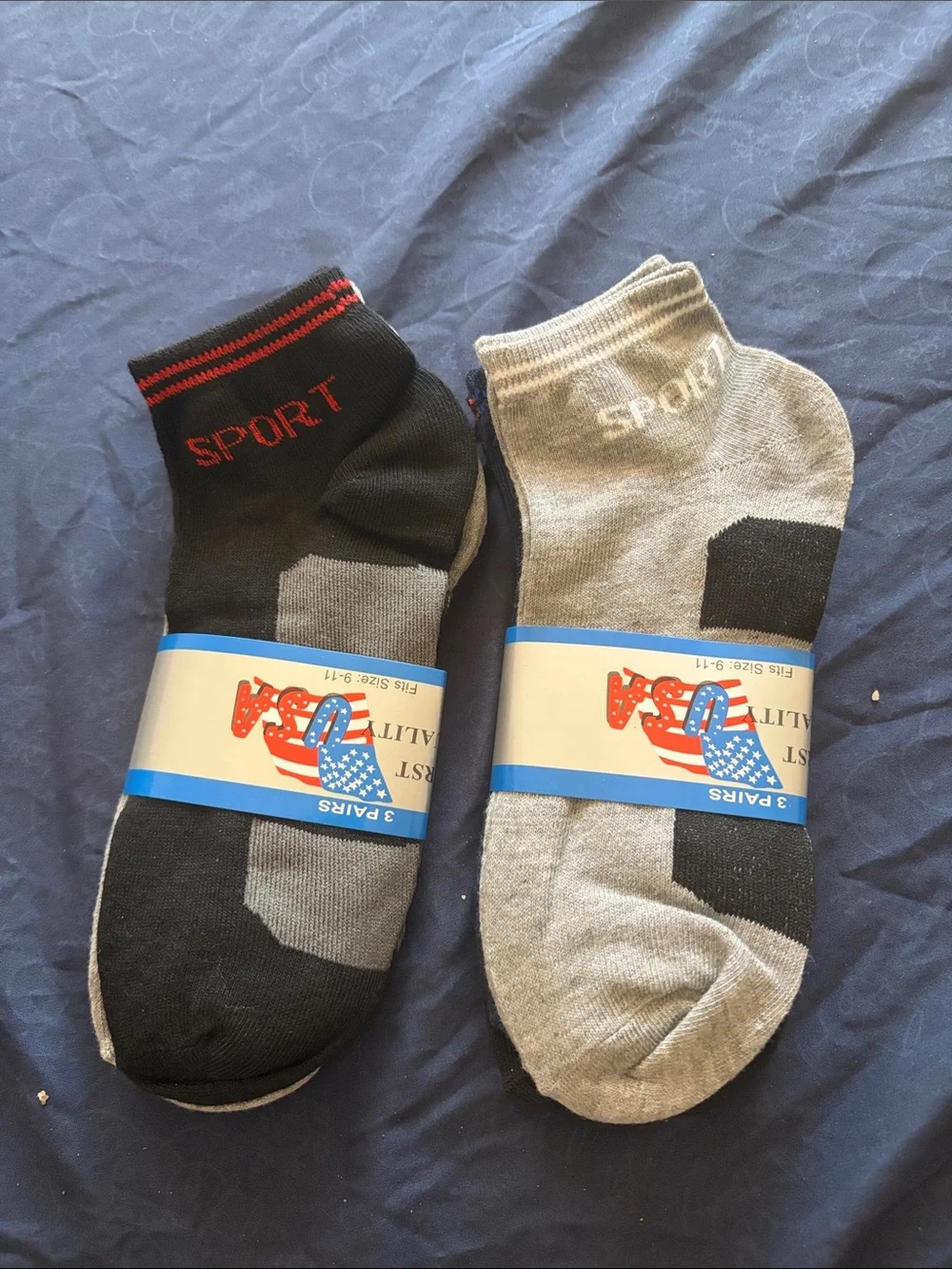 SPORT Low-Cut Athletic Socks Pack — Black & Gray